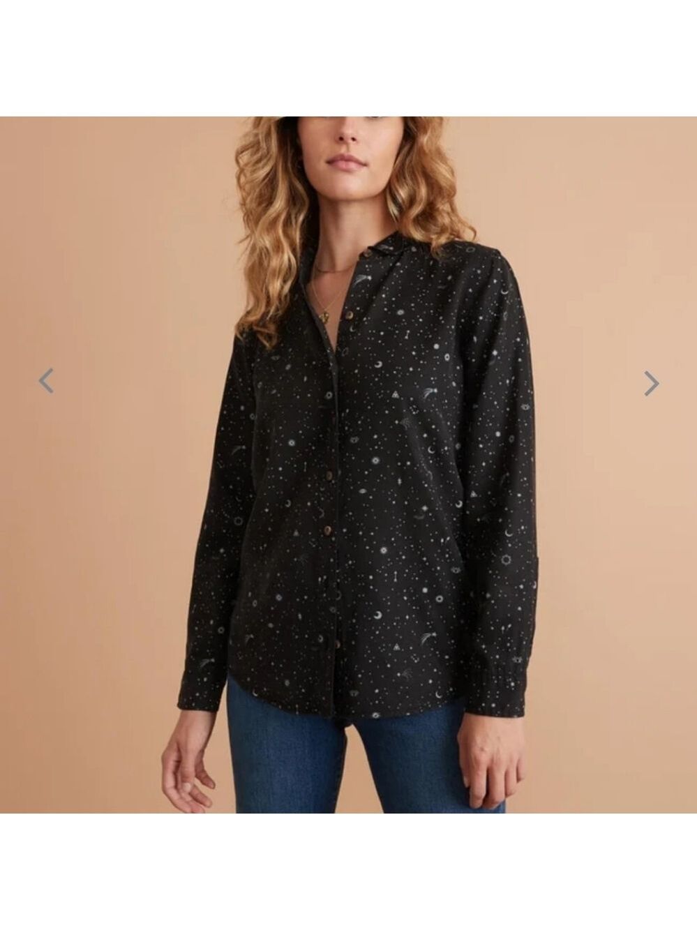 MARINE layer Rebekah Relaxed Shirt in Eclipse Celestial Print - Picture 4 of 7